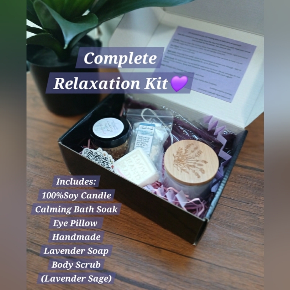 Positive Vibes Self care kit- Relaxing Lavender  Handcrafted